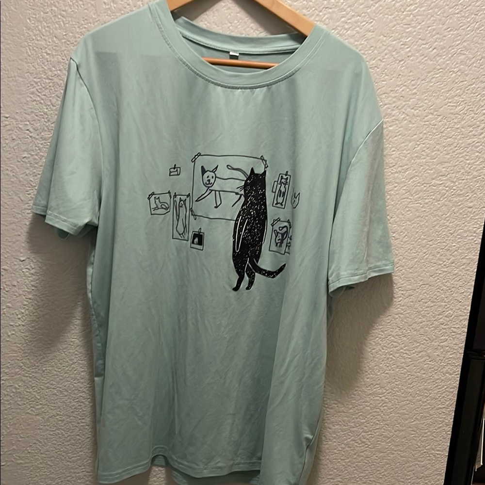 Green Cat Clothing Graphic Tee